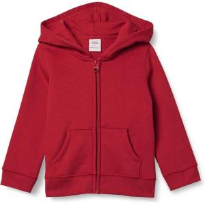 imageAmazon Essentials Girls and Toddlers Fleece ZipUp Hoodie Sweatshirt  Discontinued ColorsRed