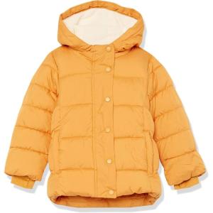 imageAmazon Essentials Girls and Toddlers Heavyweight Hooded Puffer Coat WaterResistantGolden Yellow
