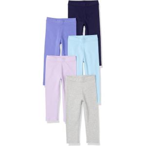 imageAmazon Essentials Girls and Toddlers Leggings MultipacksAqua BlueGreyLilacNavyPurple