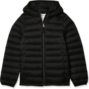imageAmazon Essentials Girls and Toddlers Lightweight WaterResistant Packable Hooded Puffer JacketBlack
