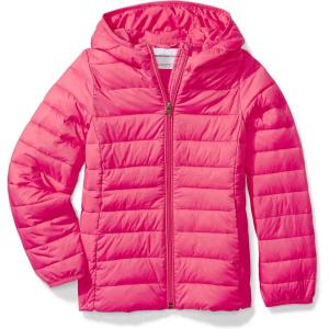 imageAmazon Essentials Girls and Toddlers Lightweight WaterResistant Packable Hooded Puffer JacketDark Pink