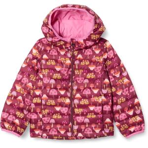 imageAmazon Essentials Girls and Toddlers Lightweight WaterResistant Packable Hooded Puffer JacketLight Burgundy Mushroom