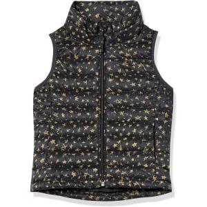 imageAmazon Essentials Girls and Toddlers Lightweight WaterResistant Packable Puffer VestBlack Stars
