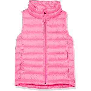 imageAmazon Essentials Girls and Toddlers Lightweight WaterResistant Packable Puffer VestNeon Pink