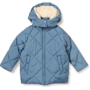 imageAmazon Essentials Girls and Toddlers Long Quilted Cocoon Puffer CoatBlue