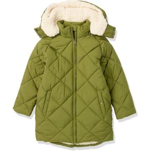imageAmazon Essentials Girls and Toddlers Long Quilted Cocoon Puffer CoatOlive