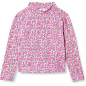 imageAmazon Essentials Girls and Toddlers Long Sleeve Rashguard TShirtLilac Hot Pink Posey Floral