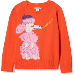 imageAmazon Essentials Girls and Toddlers Pullover Crewneck SweaterTomato Red