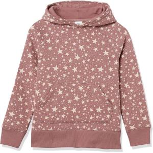 imageAmazon Essentials Girls and Toddlers Pullover Hoodie SweatshirtMauve Stars