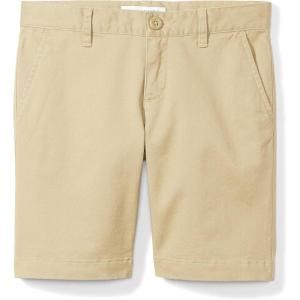 imageAmazon Essentials Girls and Toddlers School Uniform Shorts for Kids MultipacksKhaki Tan