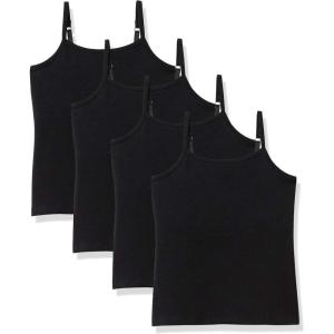 imageAmazon Essentials Girls and Toddlers Shelf Layering Camisole Pack of 4Black