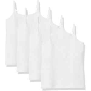 imageAmazon Essentials Girls and Toddlers Shelf Layering Camisole Pack of 4White