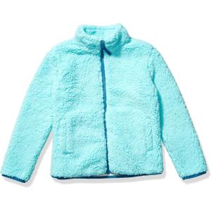 imageAmazon Essentials Girls and Toddlers Sherpa Fleece FullZip JacketAqua Blue