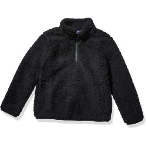 imageAmazon Essentials Girls and Toddlers Sherpa Fleece QuarterZip JacketBlack
