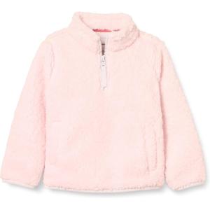 imageAmazon Essentials Girls and Toddlers Sherpa Fleece QuarterZip JacketLight Pink