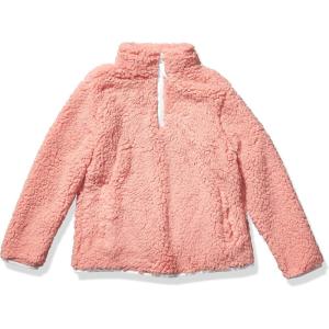 imageAmazon Essentials Girls and Toddlers Sherpa Fleece QuarterZip JacketMauve