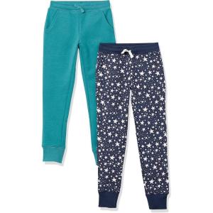 imageAmazon Essentials Girls and Toddlers Sweatpants MultipacksNavy StarsTeal Green