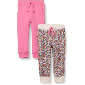 imageAmazon Essentials Girls and Toddlers Sweatpants MultipacksPinkWhite Floral