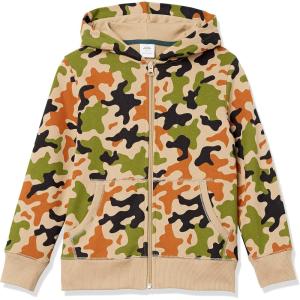 imageAmazon Essentials Hoodies  Boys ZipUp SweatshirtGreen Camo