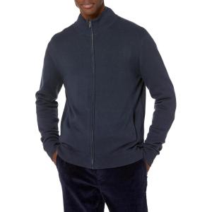imageAmazon Essentials Mens FullZip Cotton SweaterNavy