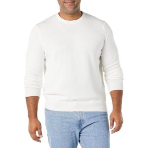 imageAmazon Essentials Mens LongSleeve Crewneck Sweater 100 Cotton Big ampamp Tall Options AvailableIvory