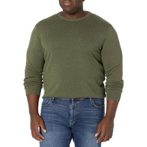 imageAmazon Essentials Mens LongSleeve Crewneck Sweater 100 Cotton Big ampamp Tall Options AvailableOlive Heather