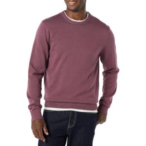 imageAmazon Essentials Mens LongSleeve Crewneck Sweater 100 Cotton Big ampamp Tall Options AvailablePlum