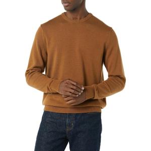 imageAmazon Essentials Mens LongSleeve Crewneck Sweater 100 Cotton Big ampamp Tall Options AvailableToffee Brown