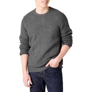 imageAmazon Essentials Mens LongSleeve Soft Touch Waffle Stitch Crewneck SweaterCharcoal Heather