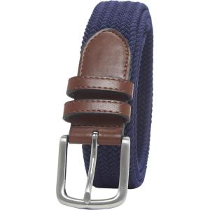 imageAmazon Essentials Mens Stretch Woven Braid BeltNavy
