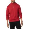 imageAmazon Essentials Mens 100 Cotton QuarterZip SweaterRed