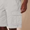 imageAmazon Essentials Mens 10quot ClassicFit Cargo Short Available in Big ampamp TallLight Grey