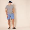 imageAmazon Essentials Mens 9quot Swim Trunks with Mesh Lining Pockets Drawstring ClosureBlue Geometric Print