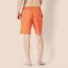 imageAmazon Essentials Mens 9quot Swim Trunks with Mesh Lining Pockets Drawstring ClosureCaramel Coral Tropical Leaves