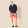 imageAmazon Essentials Mens 9quot Swim Trunks with Mesh Lining Pockets Drawstring ClosureCaramel Coral Tropical Leaves