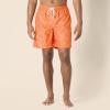 imageAmazon Essentials Mens 9quot Swim Trunks with Mesh Lining Pockets Drawstring ClosureCaramel Coral Tropical Leaves