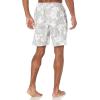imageAmazon Essentials Mens 9quot Swim Trunks with Mesh Lining Pockets Drawstring ClosureGrey Hibiscus Flower