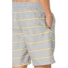 imageAmazon Essentials Mens 9quot Swim Trunks with Mesh Lining Pockets Drawstring ClosureGrey Stripe