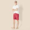 imageAmazon Essentials Mens 9quot Swim Trunks with Mesh Lining Pockets Drawstring ClosureLilac Red Crocodiles