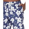 imageAmazon Essentials Mens 9quot Swim Trunks with Mesh Lining Pockets Drawstring ClosureNavy Hibiscus Flower
