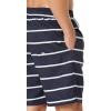 imageAmazon Essentials Mens 9quot Swim Trunks with Mesh Lining Pockets Drawstring ClosureNavy Stripe