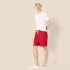 imageAmazon Essentials Mens 9quot Swim Trunks with Mesh Lining Pockets Drawstring ClosureRed