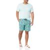 imageAmazon Essentials Mens Board ShortsTurquoise Green Tropical Leaves