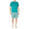 imageAmazon Essentials Mens Board ShortsTurquoise Green Tropical Leaves