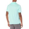 imageAmazon Essentials Mens Golf Polo Shirt Short Sleeve SlimFit QuickDryAqua Blue Stripe