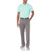 imageAmazon Essentials Mens Golf Polo Shirt Short Sleeve SlimFit QuickDryAqua Blue Stripe