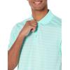 imageAmazon Essentials Mens Golf Polo Shirt Short Sleeve SlimFit QuickDryAqua Blue Stripe