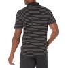 imageAmazon Essentials Mens Golf Polo Shirt Short Sleeve SlimFit QuickDryBlack Stripe