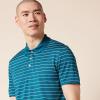 imageAmazon Essentials Mens Golf Polo Shirt Short Sleeve SlimFit QuickDryBlue White Mini Stripe