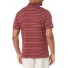 imageAmazon Essentials Mens Golf Polo Shirt Short Sleeve SlimFit QuickDryBurgundy Stripe